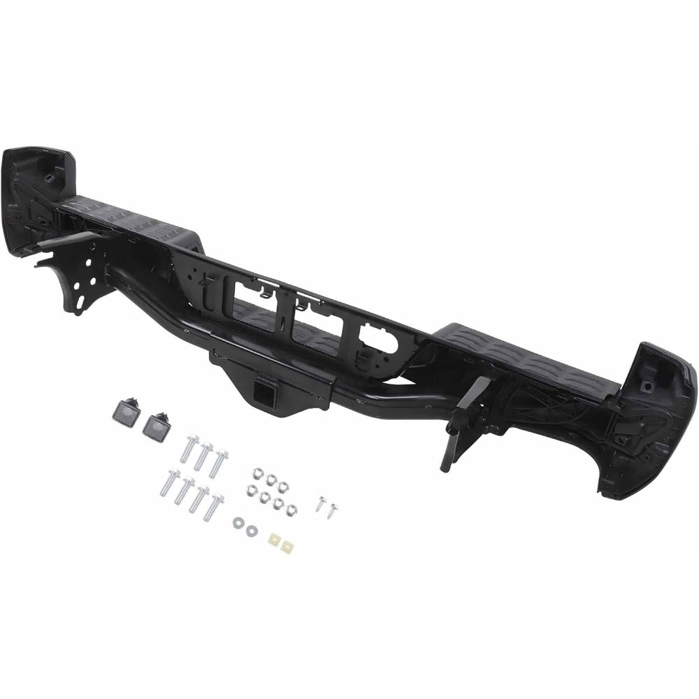 Black Steel Rear Step Bumper for Toyota Tacoma 2016-2023, TO1103128