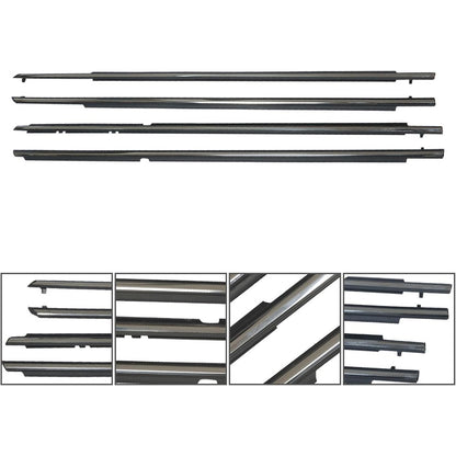 Chrome Window Weatherstrip Kit for 2007-2011 Toyota Camry, 4-Piece