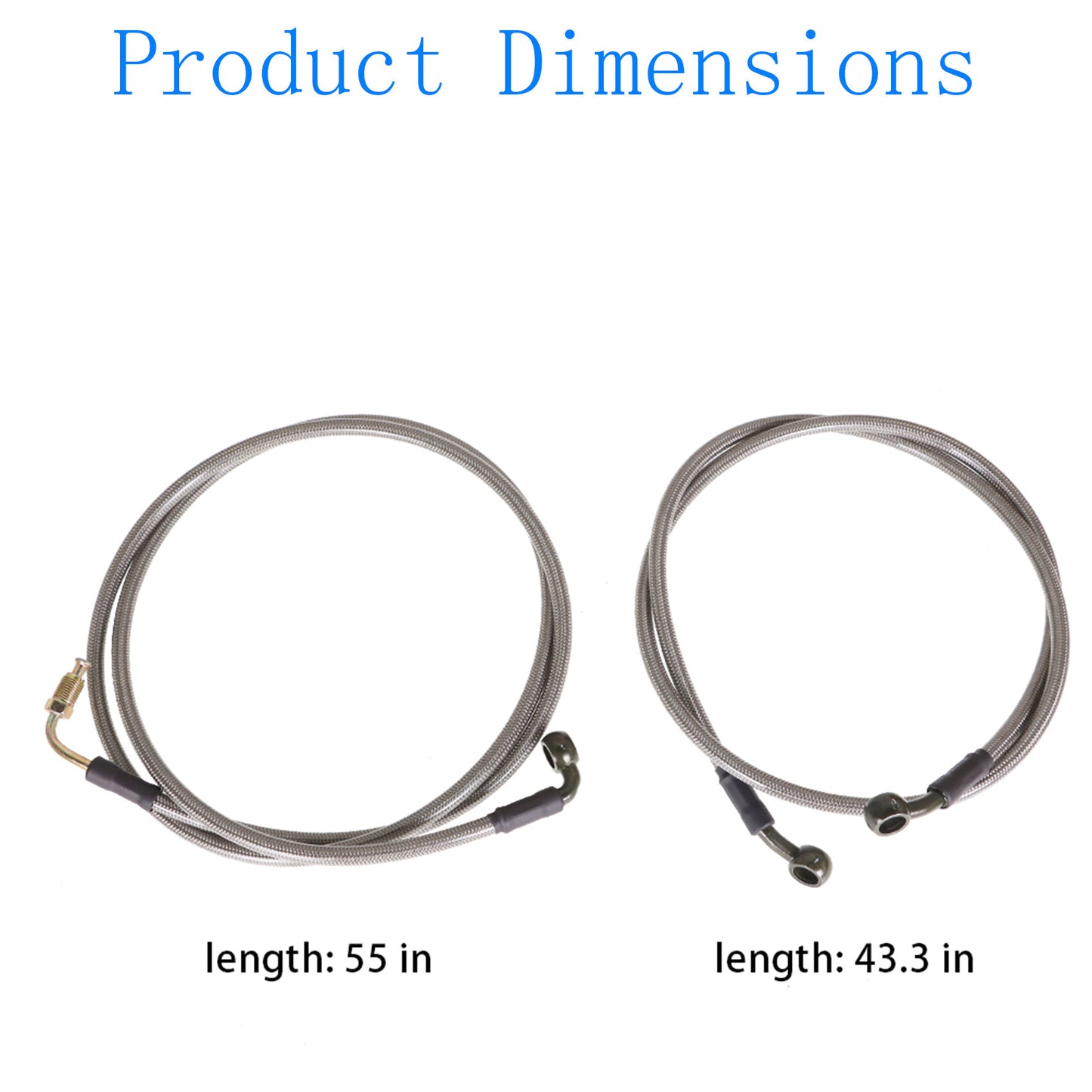 munirater Extended Front/Rear Brake Lines For Polaris RZR 800/S 800/4 800/XP 900/570 1068