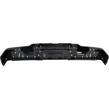 Black Steel Rear Step Bumper for Ford F-250 Super Duty 2017-2019, without Sensor Holes, FO1103196