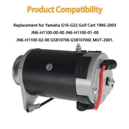 munirater 12V Starter Generator Replacement for Yamaha Golf Cart G16 - G22 GSB107-06 JN6 - H1100-00 - 00