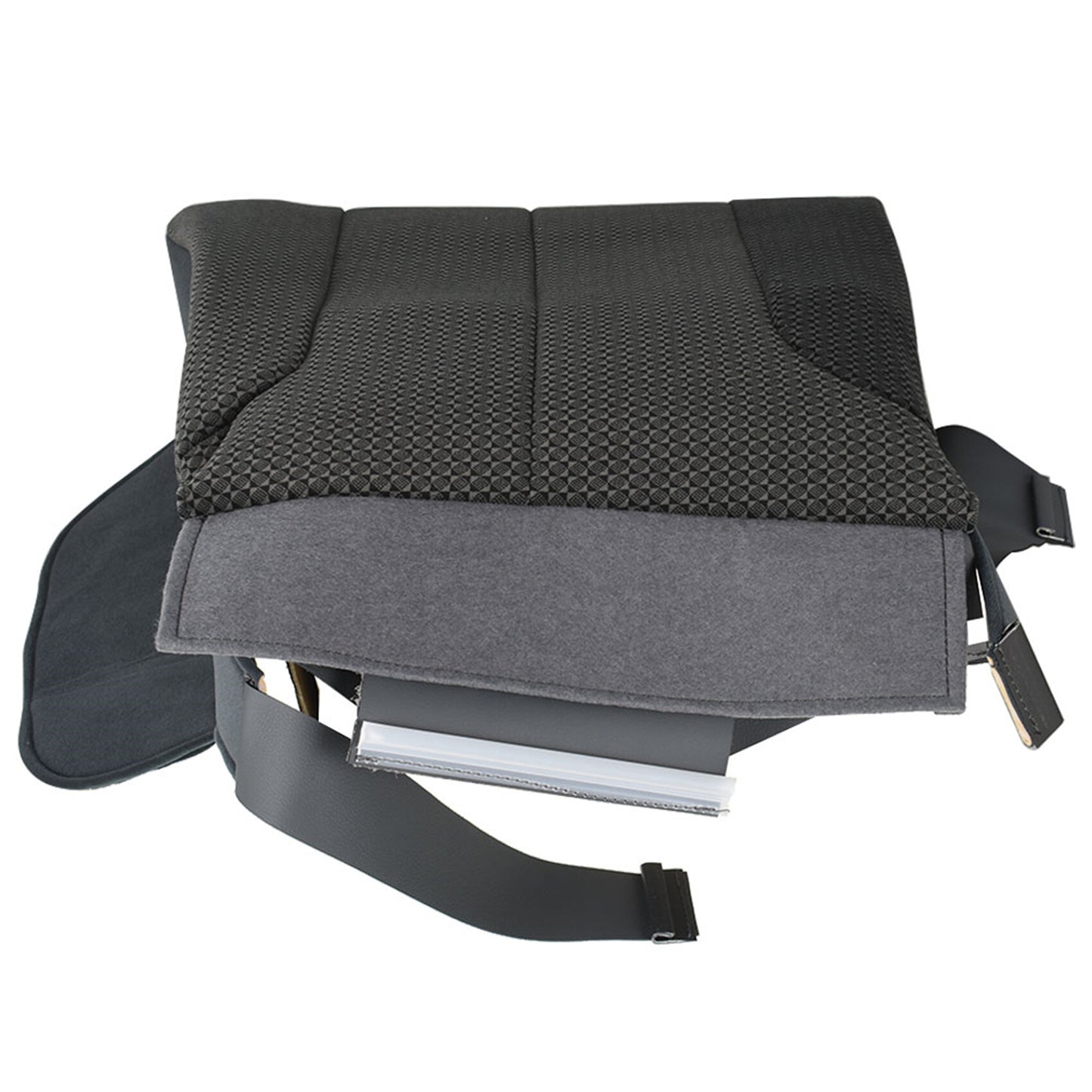 munirater Gray Cloth Seat Cover Driver Side Bottom Replacement for 2003-2005 Ram 1500 2500 3500 SLT