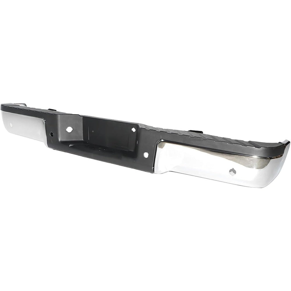 Chrome Rear Step Bumper Assembly for Ford F-150 2009-2014, with Sensor Holes
