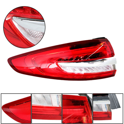 munirater Tail Light Rear Light Tail Lamp Clear Red LED Outer Driver Side Replacement for 2017-2020 Fusion