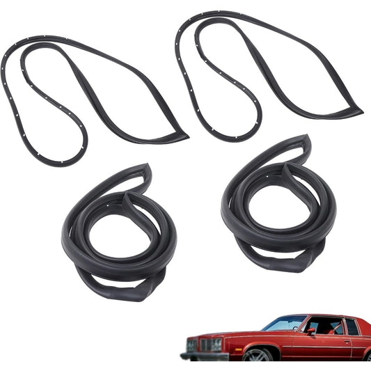 Rubber Door Weatherstrip Seal Kit for Oldsmobile 88 & GM Sedans, 4-Piece