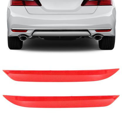 munirater 2Pcs Left and Right Rear Bumper Reflector Set Red Replacement for Accord 2016 2017 33505T2AA11 33555T2AA11