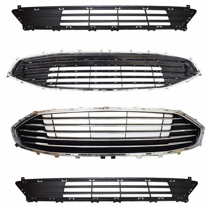 munirater Grille Front Upper Lower Assembly Replacement for 2019 2020 Fusion Sedan 4-Door