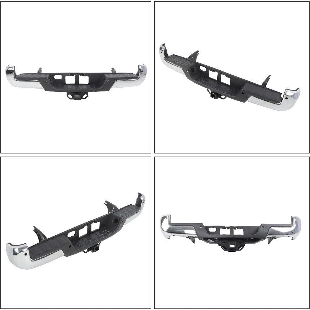 Chrome Steel Rear Step Bumper for Toyota Tacoma 2016-2023, TO1103130