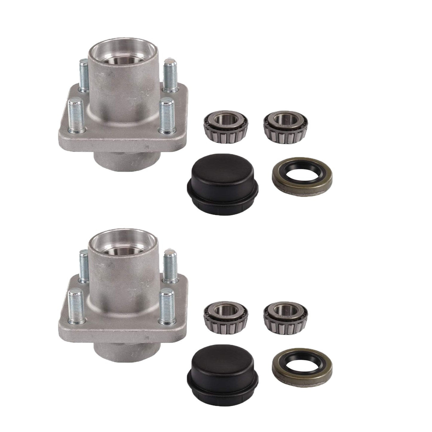 munirater 2 - Pack Front Wheel Hub Kit with Bearings Seals Replacement for Club Car DS Golf Cart 1982-2002