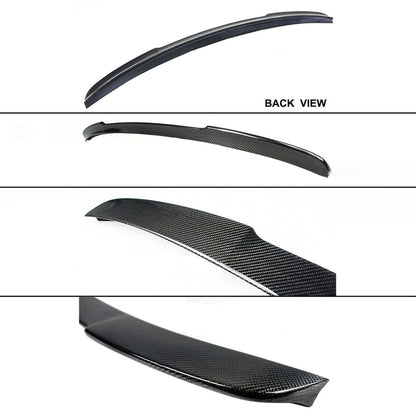 munirater Carbon Fiber Rear Trunk Spoiler Wing Replacement for 2014-2018 A3 S3 Sedan V Type