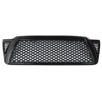 munirater Front Bumper Hood Honeycomb Mesh Grill Grille ABS Black Replacement for 2005 2006 2007 2008 2009 2010 2011 Tacoma