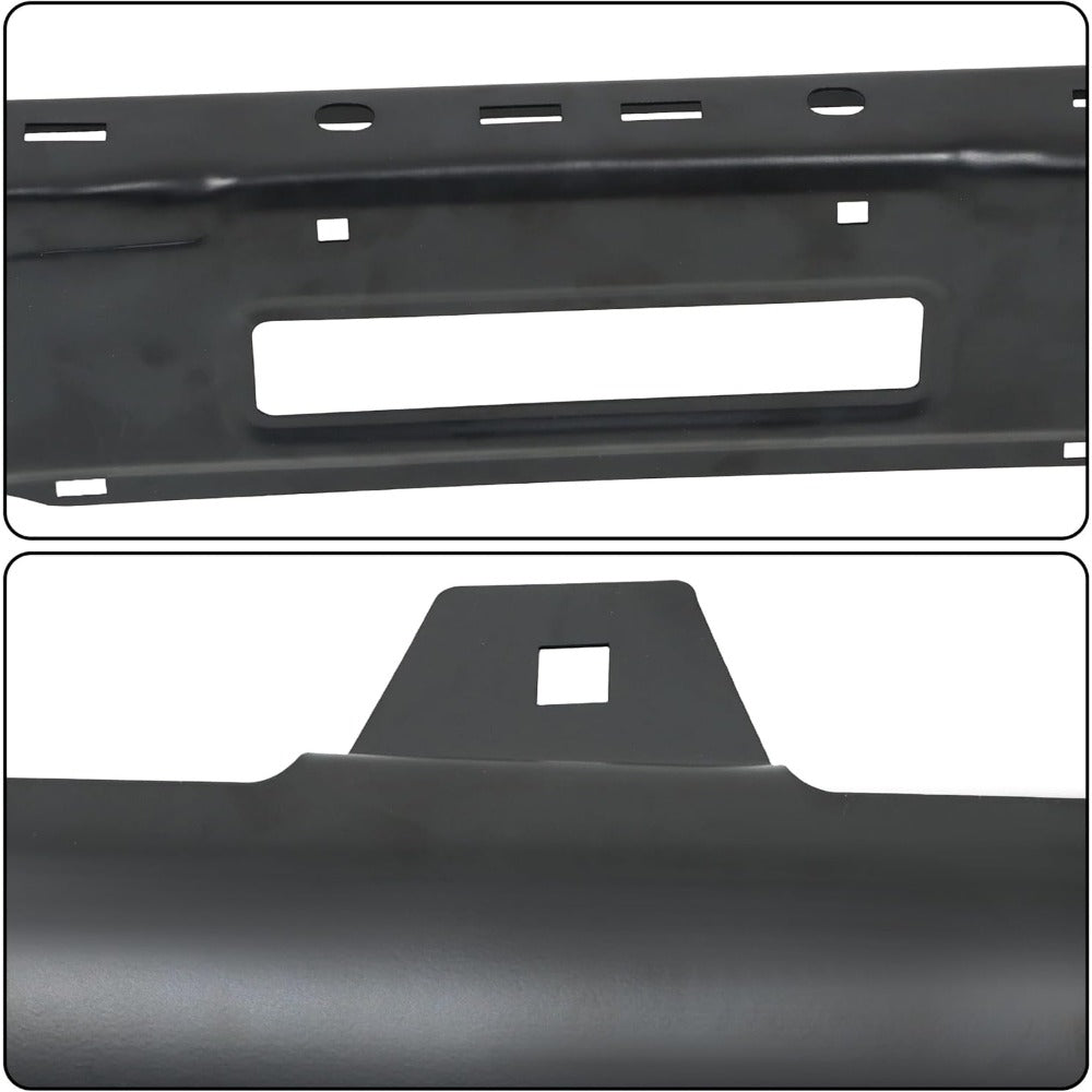Black Rear Bumper Face Bar and 3 Step Pads for Nissan Titan XE 2007-2010 / S 2011-2015, 850309FM0B
