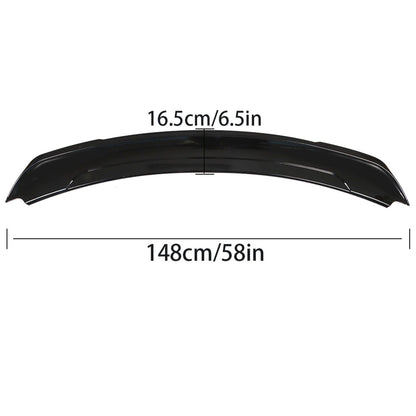 munirater Painted Glossy Black Rear Trunk Spoiler Wing Replacement for 2015-2021 Mustang Coupe Models Track Pack Style