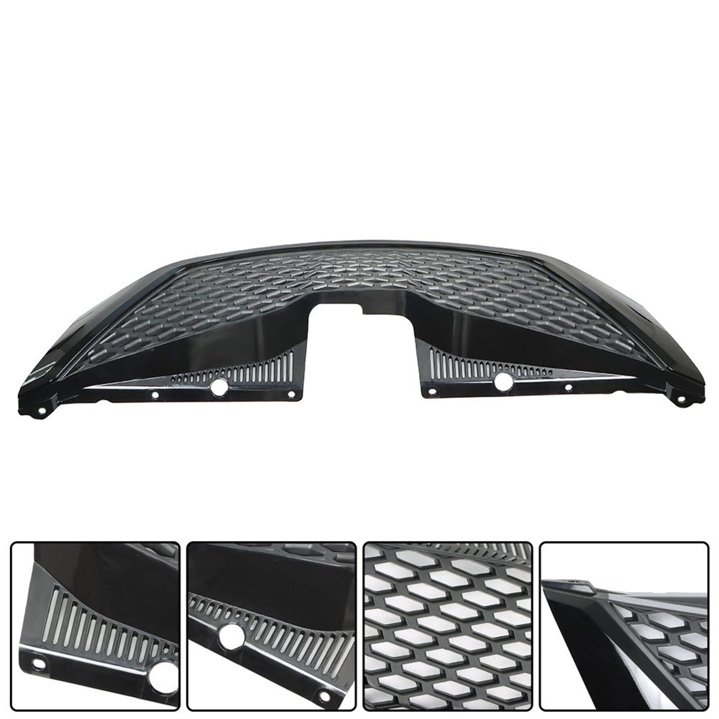 munirater Black Front Upper Grille Grill Honeycomb Replacement for 2011-2017 Sienna