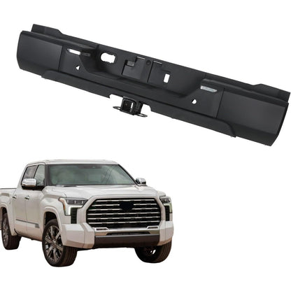 Black Rear Step Bumper for Toyota Tundra 2022-2024, with Sensor Holes, for Tow-Hitch Models, TO1103146
