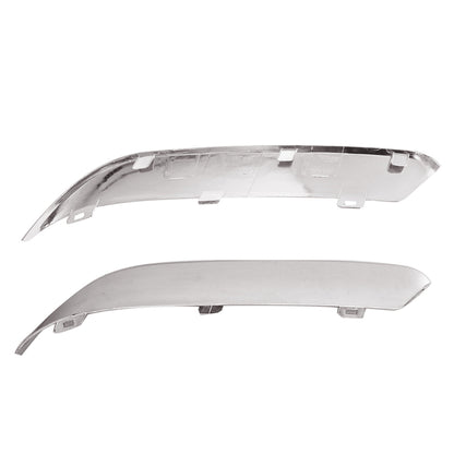 munirater 2 Pieces Without Hole Front Left Right Light Bar Bumper Trim Set Engine Chrome Plastic Replacement for 2005 2006 2007 2008 2009 2010 300 5.7L