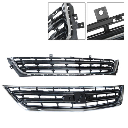 munirater Front Bumper Upper Lower Grilles Black Chrome Plastic Replacement for 2014-2020 Impala