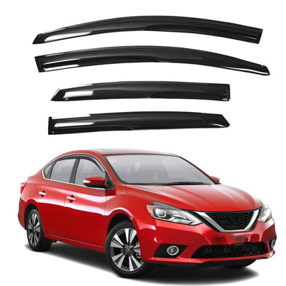 munirater Window Visors Rain Guard Wind Vent Shade Deflector Replacement for 2013-2019 Nissan Sentra Sedan 4-Piece Set Black