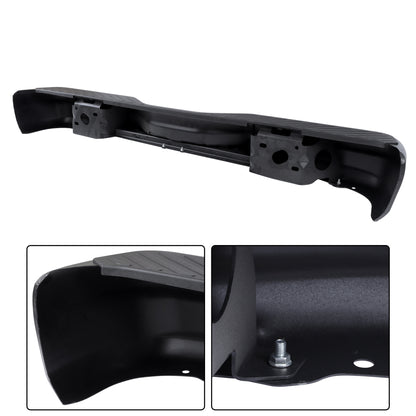 Steel Rear Bumper Assembly Black Replacement for E150 1992-2014 Replacement for E250 1992-2014 Replacement for E350 1999-2014