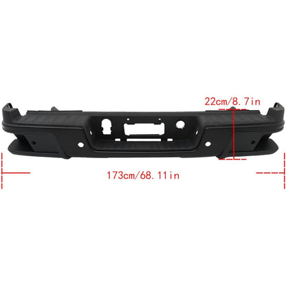 Black Rear Step Bumper Assembly for Chevrolet Colorado & GMC Canyon 2019-2021, with Sensor Holes, GM1103205