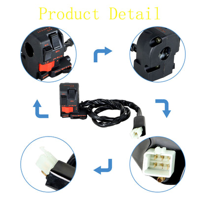 munirater Handlebar Switch Start Kill Stop Headlight Replacement for ATV ATC250ES Big Red 250 1985-1987