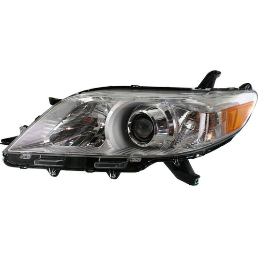 munirater Chrome Housing Halogen Headlight Assembly Replacement for 2011-2020 Sienna Driver Side Only