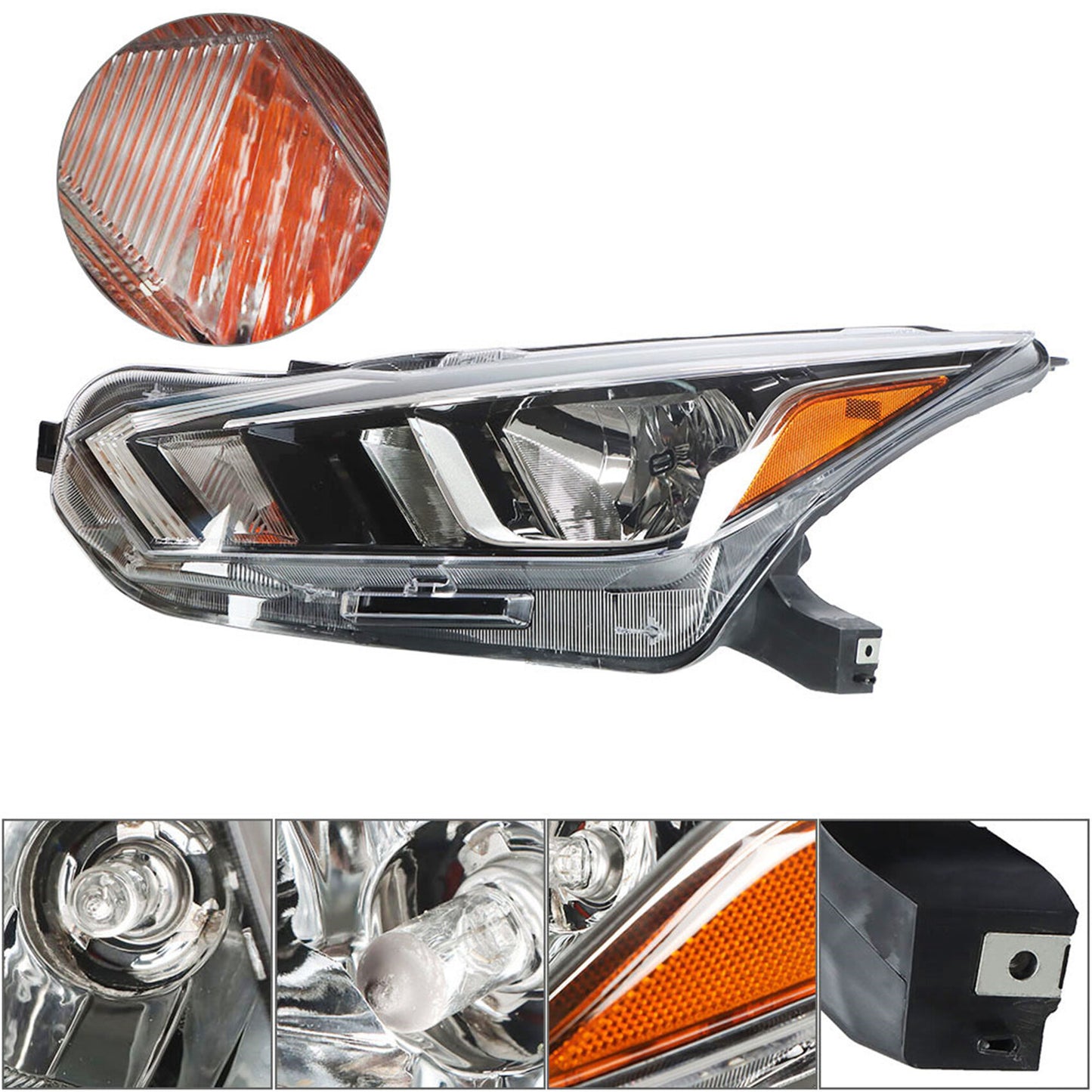 munirater Headlight Assembly Replacement for 2020 2021 Nissan Versa Halogen Headlight Lamp Assembly Left Headlamp Driver Side