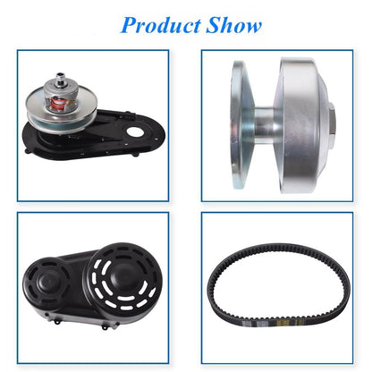 munirater Torque Converter Kit Clutch Pulley Driver Driven 8 to 16HP with a 1 Straight Crankshaft with 1/4 Keyway Replacement for Comet 40 Series Go Kart 203015A 203015 209133A 209133 209139A 209139