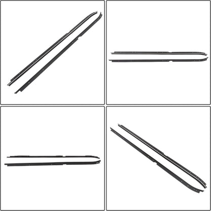 Window Weatherstrip Kit for 1982-1987 Buick Regal, 4-Piece, Black & Chrome