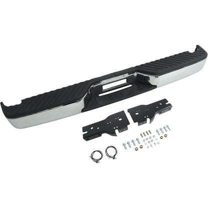 Chrome Steel Rear Step Bumper for Nissan Titan 2004-2015, NI1103109