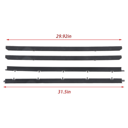 Inner & Outer Window Belt Sweep Kit for 1982-1993 Chevrolet S10 Pickup, 4-Piece