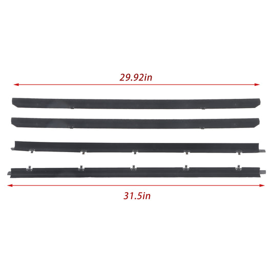 Inner & Outer Window Belt Sweep Kit for 1982-1993 Chevrolet S10 Pickup, 4-Piece