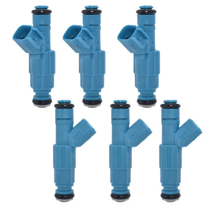 munirater 6-Pack 4 Holes Fuel Injectors Kits 0280155972 Replacement for 2002 2003 Ram 1500 Liberty 3.7L