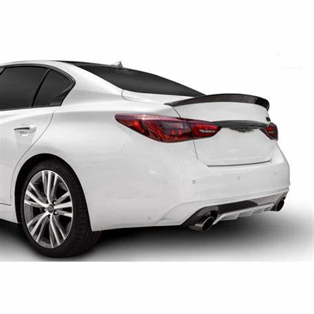 munirater Painted Black Trunk Lid Spoiler Wing Replacement for 2014-2021 Infinfti Q50