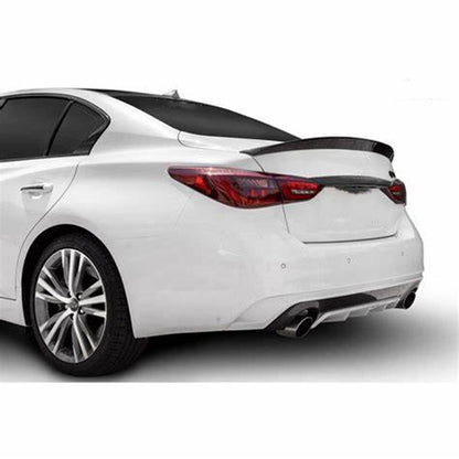 munirater Painted Black Trunk Lid Spoiler Wing Replacement for 2014-2021 Infinfti Q50