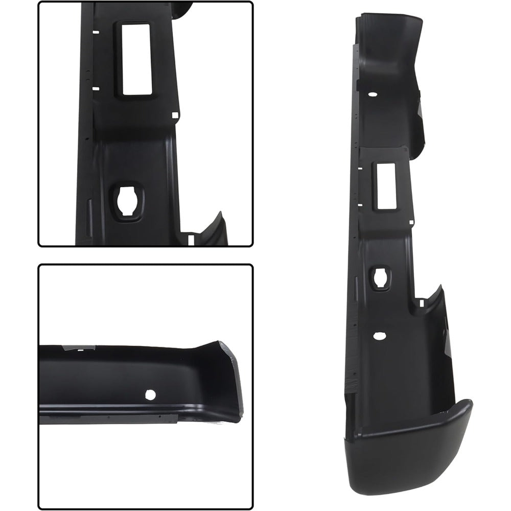 Black Steel Rear Bumper Face Bar for Nissan Titan XE 2007-2010 / S 2011-2015, 850309FM0G