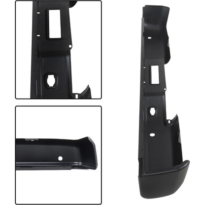 Black Steel Rear Bumper Face Bar for Nissan Titan XE 2007-2010 / S 2011-2015, 850309FM0G