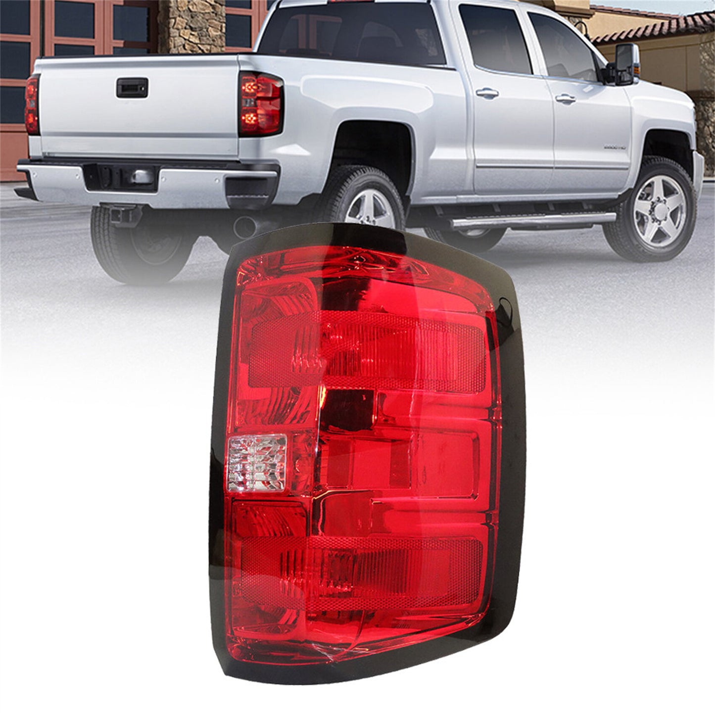 munirater 1-Pack Rear Right Tail Light Brake Lamp Assembly Replacement for 2014 2015 Silverado 1500 2500HD 3500HD Passenger Side w/o Bulbs 23431876 GM2801261