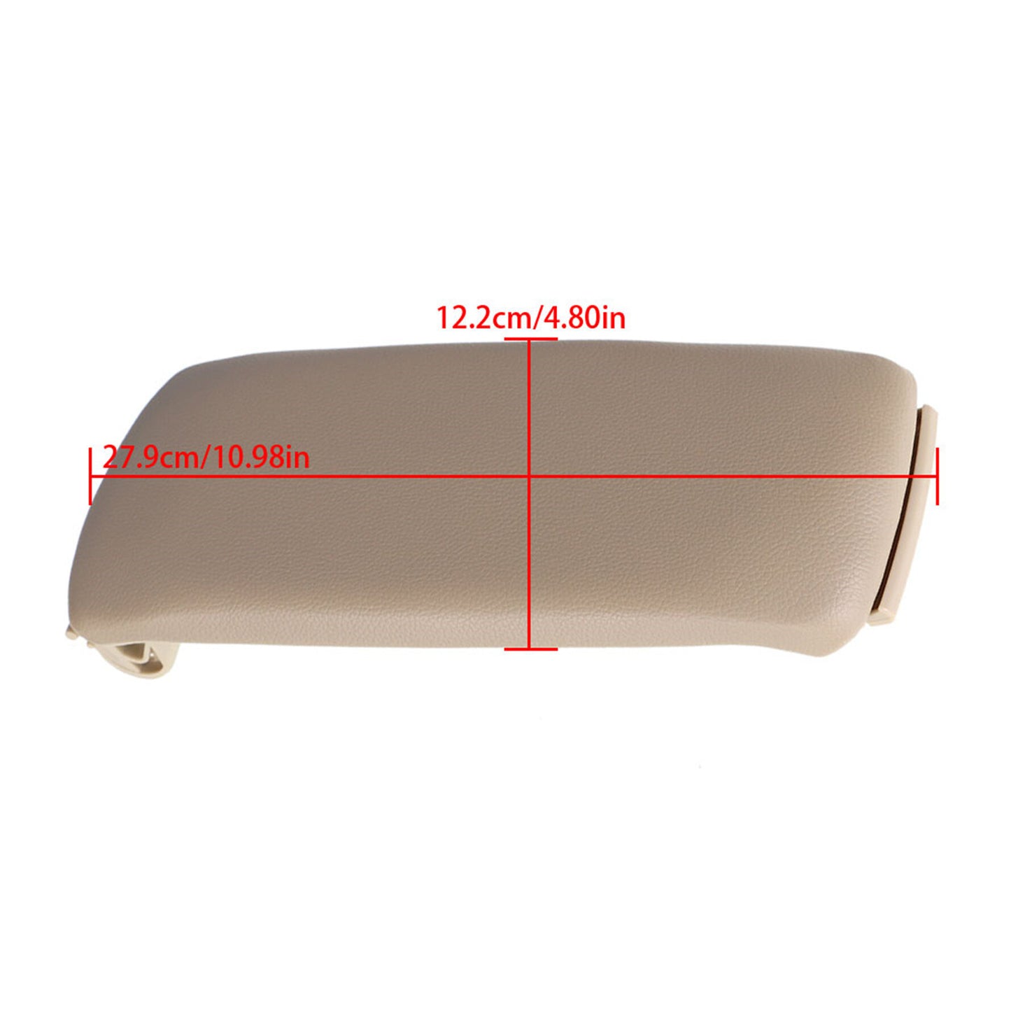 munirater Leather Armrest Center Box Console Lid Cover Beige Thin Legs Replacement for 1999-2005 A6 C5 Car 2005-2008 A4 B7 Travel Version