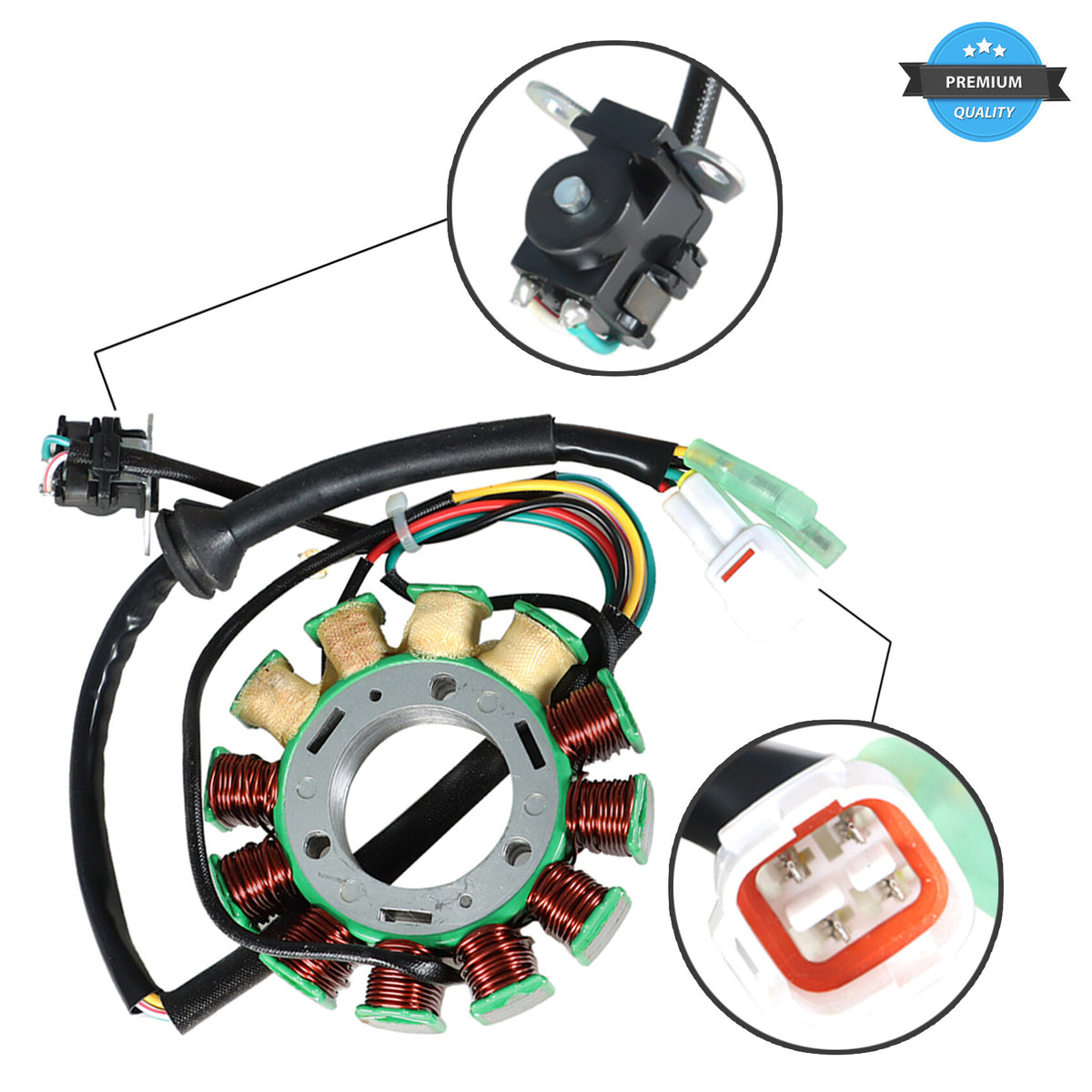 munirater Stator & Regulator Rectifier Ignition Coil Replacement for Yamaha Banshee 350 Yfz350 1995-2006