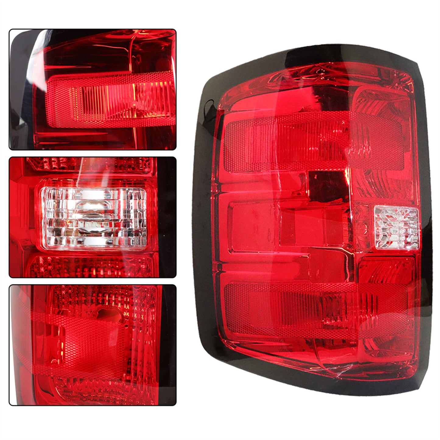 munirater 1-Pack Rear Left Tail Light Brake Lamp Assembly Replacement for 2014 2015 Silverado 1500 2500HD 3500HD Driver Side w/o Bulbs 23431875 GM2800261