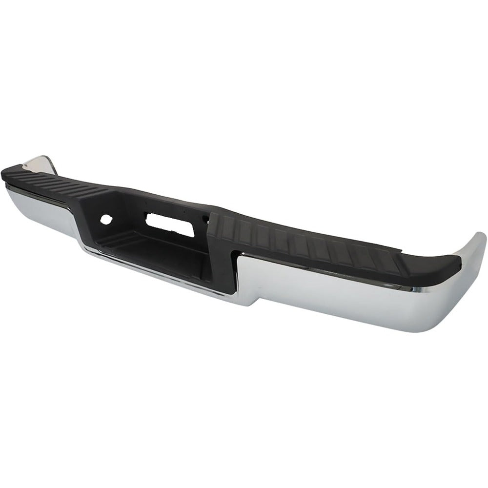 Chrome Rear Step Bumper for Ford F-150 2004-2006, without Sensor Holes, FO1103117