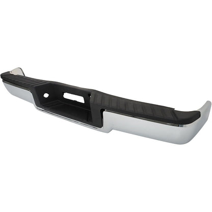 Chrome Rear Step Bumper for Ford F-150 2004-2006, without Sensor Holes, FO1103117
