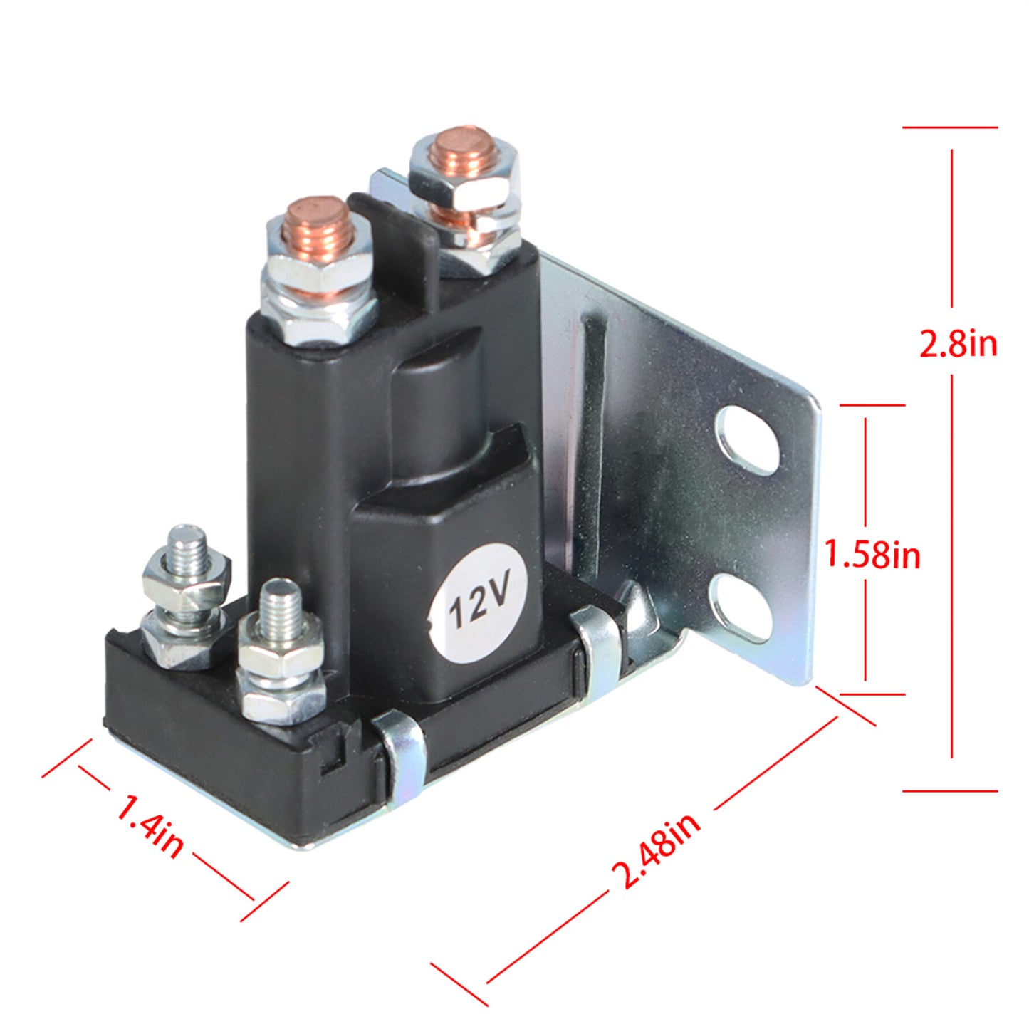 munirater 12V 4 Terminal Solenoid Replacement for EZGO Gas Marathon 2/4 Cycle 1979-1994 Golf Cart 16542 - G1 16542G1 1133