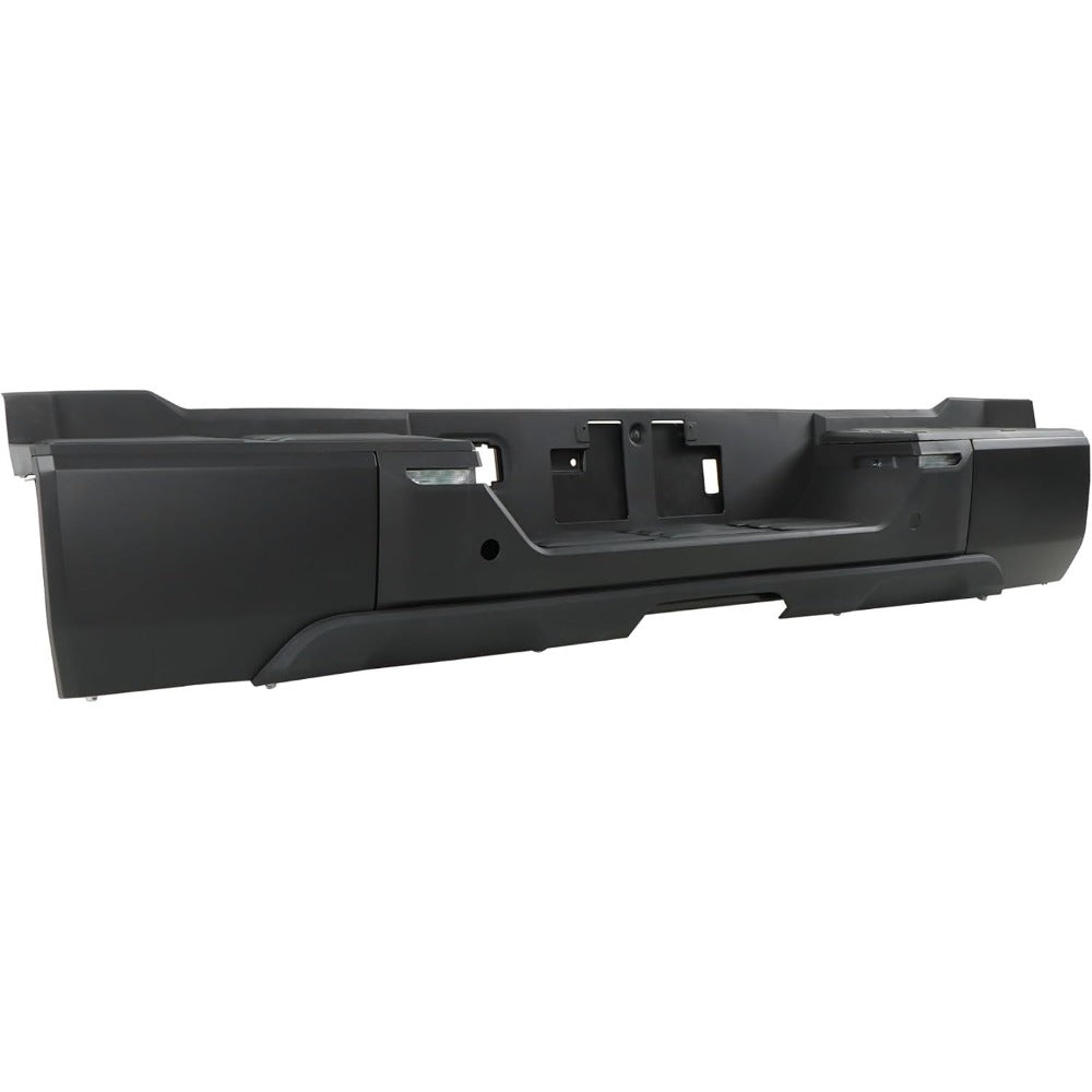 Black Rear Step Bumper for Toyota Tundra 2022-2024, with Sensor Holes, without Tow Hitch, TO1103140