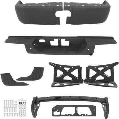 Black Steel Rear Step Bumper for Toyota Tundra 2014-2021, TO1103122
