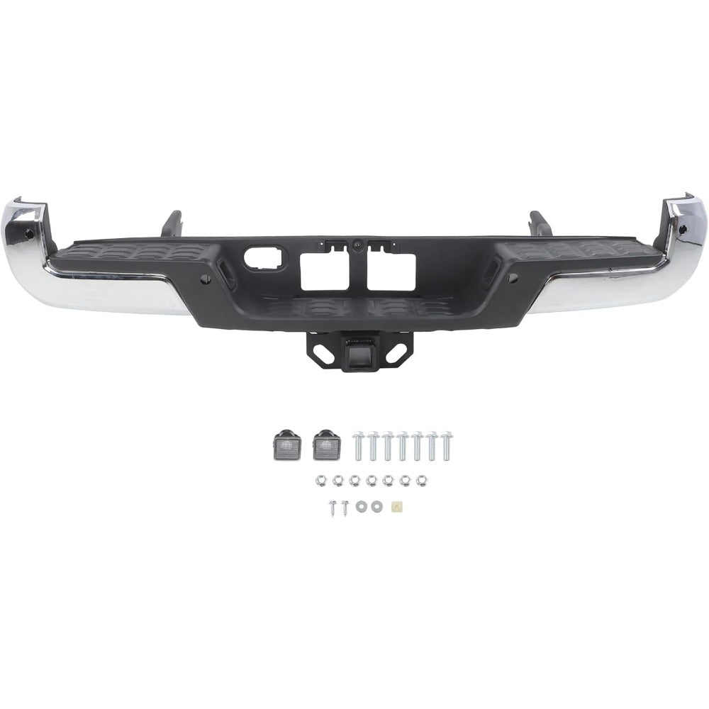Chrome Steel Rear Step Bumper for Toyota Tacoma 2016-2023, TO1103130