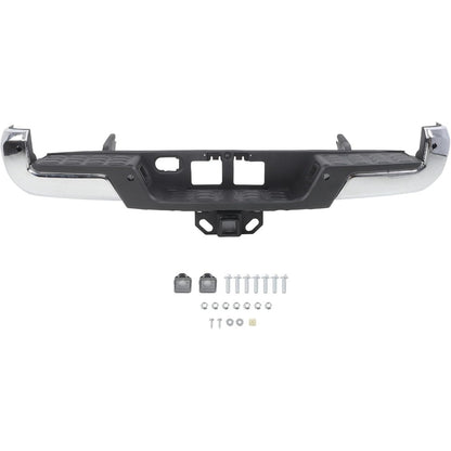Chrome Steel Rear Step Bumper for Toyota Tacoma 2016-2023, TO1103130