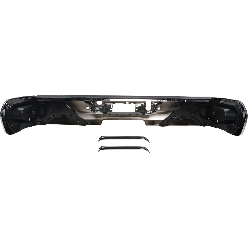 Chrome Rear Step Bumper for Chevrolet Silverado & GMC Sierra 2500 / 3500 2020-2025, with Sensor Holes