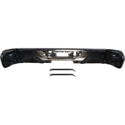 Chrome Rear Step Bumper for Chevrolet Silverado & GMC Sierra 2500 / 3500 2020-2025, with Sensor Holes